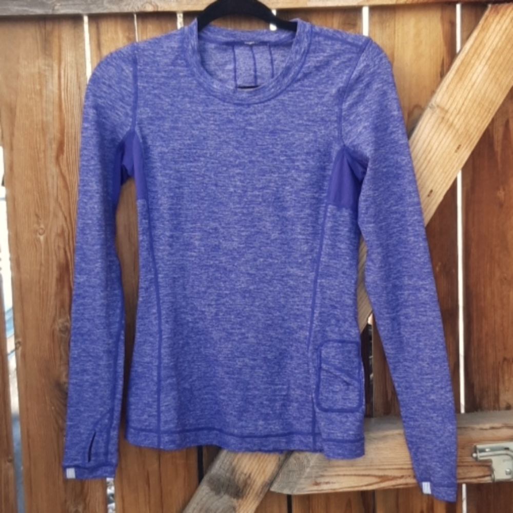 Lululemon athletic workout long sleeve purple top